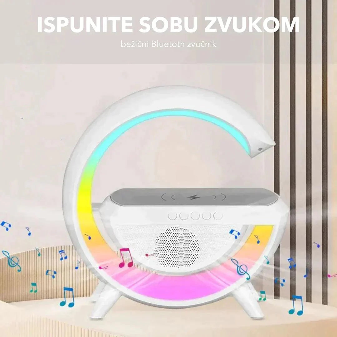 Pametna Lampa sa zvučnikom i bežičnim punjačem za telefon